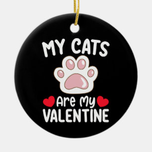 Meine Katzen sind meine Lieblingslieder am Tag der Keramik Ornament