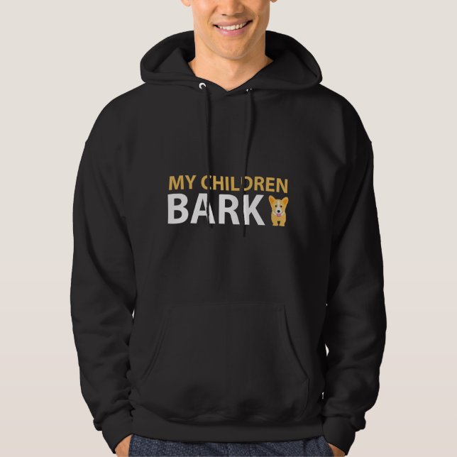 Meine Kinder bellen Liebe Familie & Kinder Hoodie (Vorderseite)