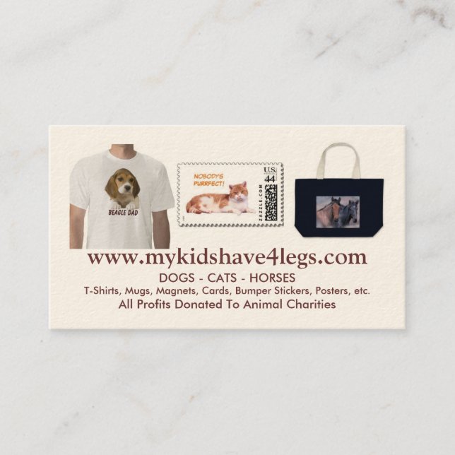 Meine Kinder haben die 4 Bein-neue Visitenkarte (Vorderseite)