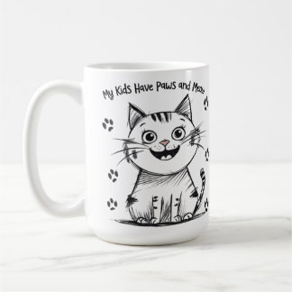 Meine Kinder haben Pfoten und Meow - Funny Cat Lov Kaffeetasse