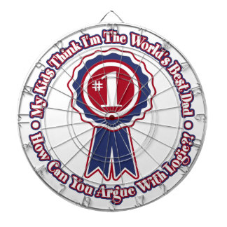 Meine Kinder halten mich für den besten Vater der  Dartscheibe