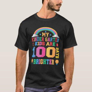 Meine Kinder im Kindergarten sind 100 Tage heller T-Shirt