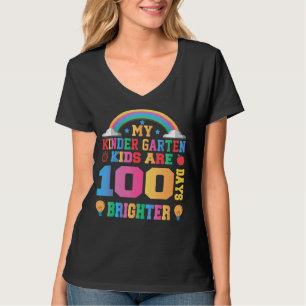 Meine Kinder im Kindergarten sind 100 Tage heller T-Shirt