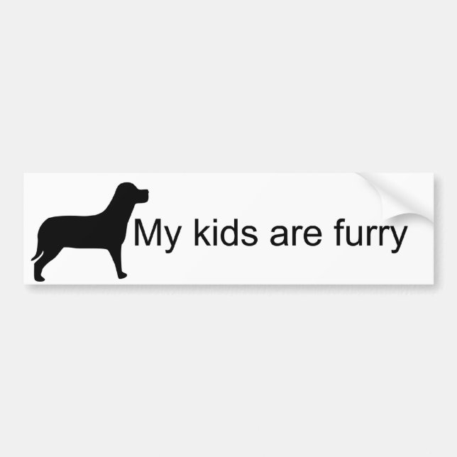 Meine Kinder sind Autoaufkleber aus Furry (Hunde-S (Vorne)