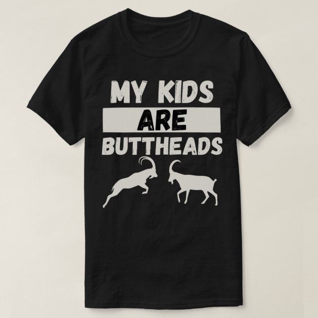 Meine Kinder sind Ziegen Funny Goat Mama & Ziege L T-Shirt (Design vorne)