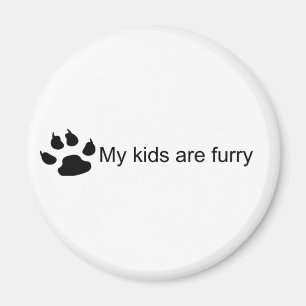 Meine Kinder sind Zorn (Dog Paw) Magnet