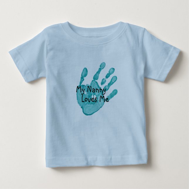 "Meine Kindermädchen-Lieben ich" - aquamarin Baby T-shirt (Vorderseite)