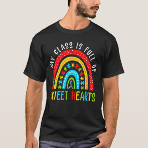 Meine Klasse ist voll von süßem Herzen Lehrerin Au T-Shirt