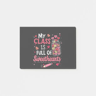 Meine Klasse ist voll von Süßigkeiten Lehrerin Val Post-it Klebezettel