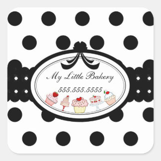 Meine kleine Bäckerei - Band Quadratischer Aufkleber
