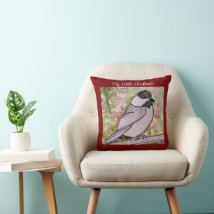 Meine kleine Chickadee Deep Red Kissen