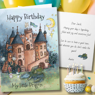 Meine kleine Drache Geburtstagskarte Whimsical C Feiertagskarte