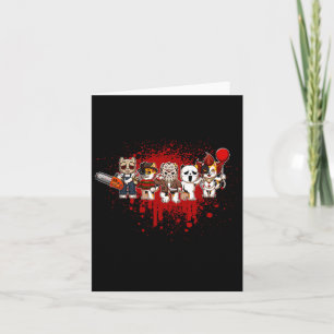 Meine kleine Horror-Crew - Halloween Calico-Katze Karte