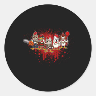 Meine kleine Horror-Crew - Halloween-Huhn Runder Aufkleber