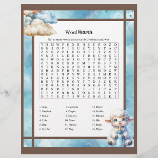 Meine kleine Lamb_ Baby Word Suche Briefbogen