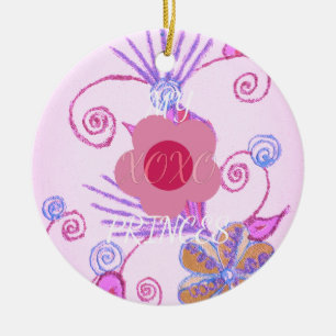 Meine kleine Prinzessin: Baby Pink Vector Inspirat Keramik Ornament