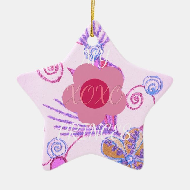 Meine kleine Prinzessin: Baby Pink Vector Inspirat Keramikornament (Vorne)