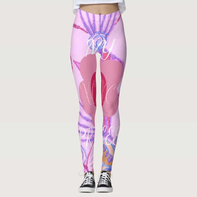 Meine kleine Prinzessin: Baby Pink Vector Inspirat Leggings (Vorderseite)