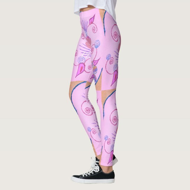 Meine kleine Prinzessin: Baby Pink Vector Inspirat Leggings (Links)