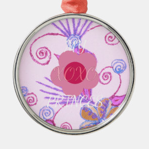 Meine kleine Prinzessin: Baby Pink Vector Inspirat Ornament Aus Metall