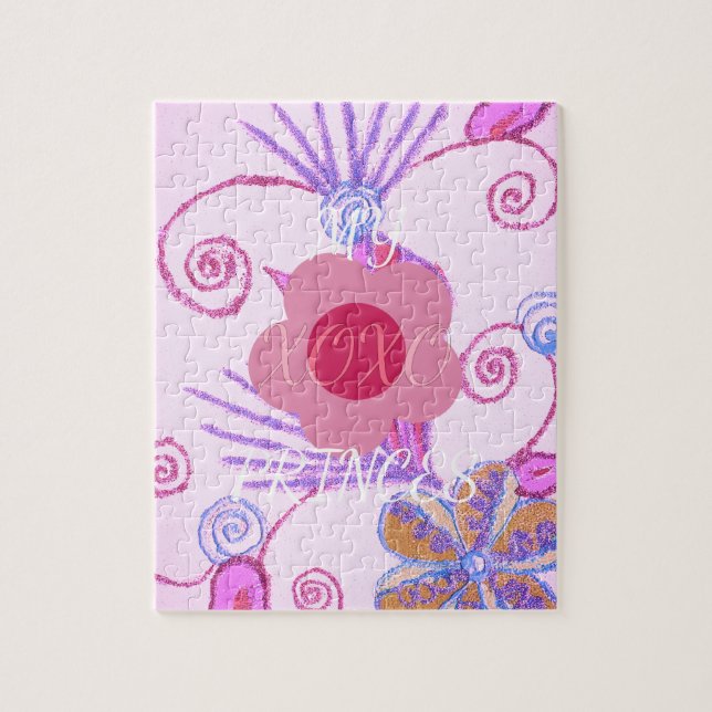 Meine kleine Prinzessin: Baby Pink Vector Inspirat Puzzle (Vertikal)