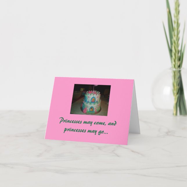 Meine kleine Prinzessin, glücklich zum Geburtstag Karte (Vorderseite)