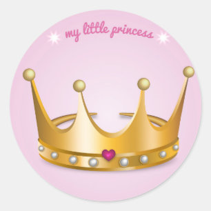 Meine kleinen Princess-Stickers Runder Aufkleber