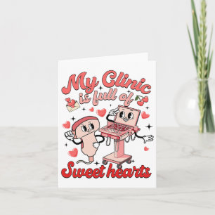 Meine Klinik voller süßer Herz Sonographer Kranken Karte