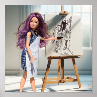 Meine Kohle zeichnete von einem Krieger. Poster