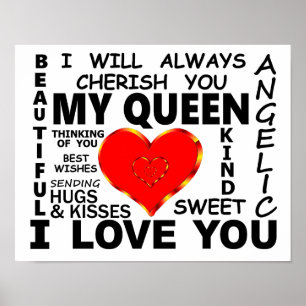 Meine Königin I Liebe dich Poster
