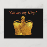 Meine königliche goldene Krone Benutzerpostkarte