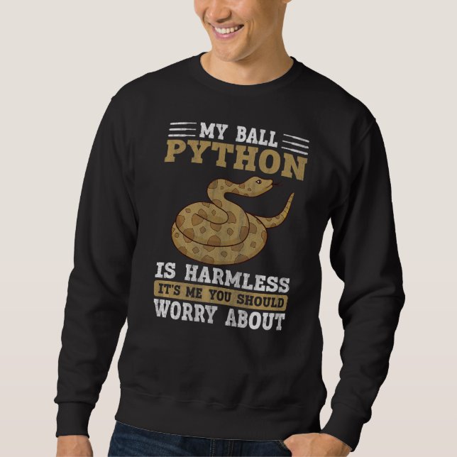 Meine Königspython ist harmlose Schlange  Königspy Sweatshirt (Vorderseite)