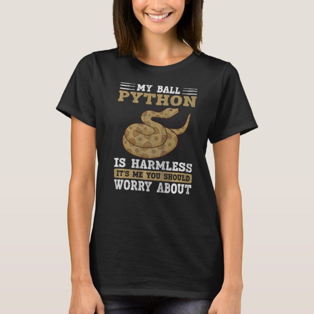 Meine Königspython ist harmlose Schlange  Königspy T-Shirt (Vorderseite)