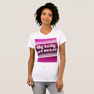 Meine Körperregeln Pro-Choice Pink Glitzer Glitzer T-Shirt