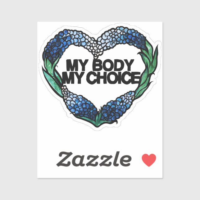 Meine Körperwahl Feminist Pro-choice Aufkleber (Blatt)