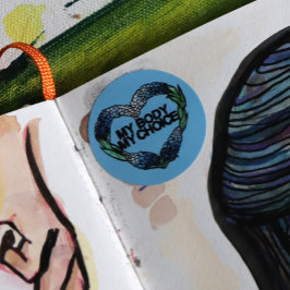 Meine Körperwahl Feminist Pro-choice Runder Aufkleber