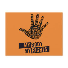 Meine Körperwahl - Frauenrechte - Postkarte