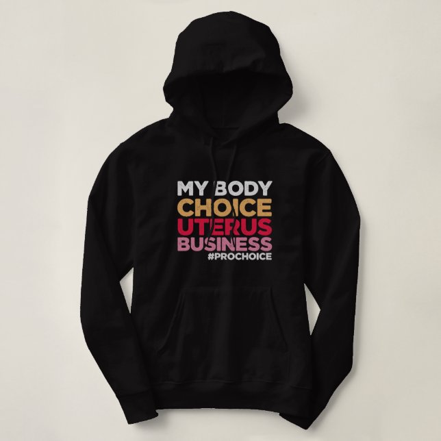 Meine Körperwahl Uterus Business Prochoice Feminis Hoodie (Design vorne)
