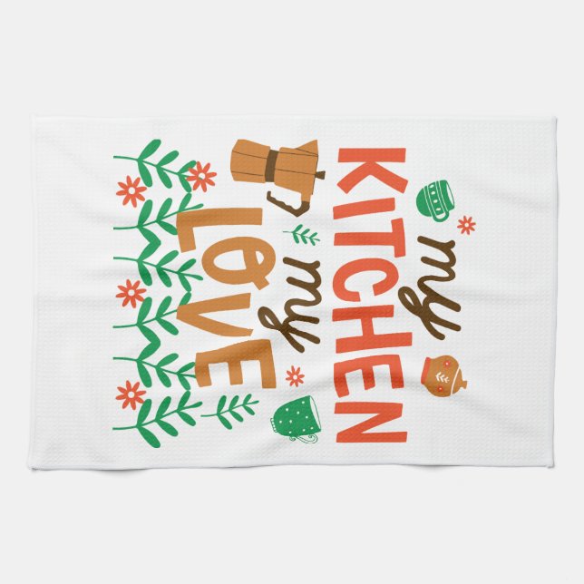 Meine Küche, meine Liebe Geschirrtuch (Horizontal)