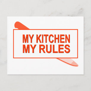 Meine Küche. Meine Regeln. Fun Design for Kitchen Postkarte