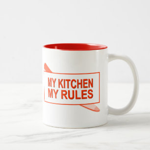 Meine Küche. Meine Regeln. Spaß-Entwurf für Zweifarbige Tasse