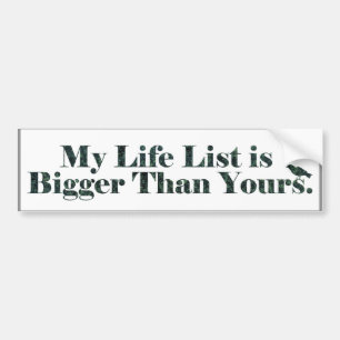 Meine Leben-Liste ist größer als Ihre Autoaufkleber