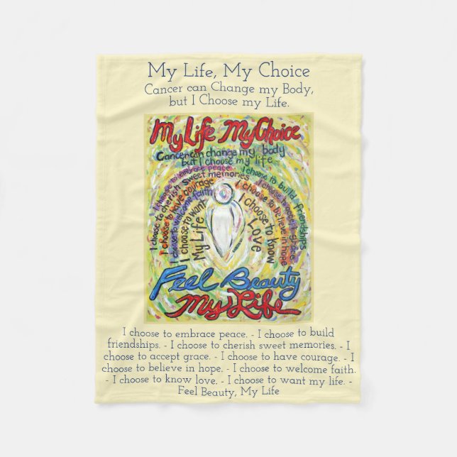 Meine Lebenswahl Krebs Engel Soft Fleece Blankets (Vorderseite)