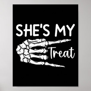 Meine Leckerei Skeleton passt Halloween-Kostüm Hes Poster