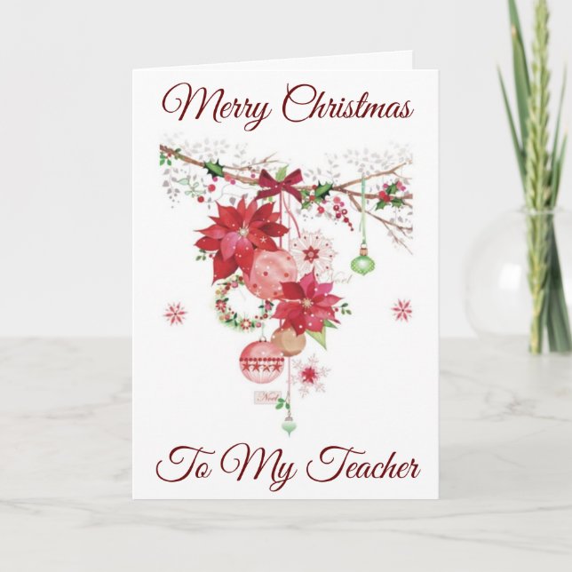 MEINE LEHRKRÄFTE NACH **MEIN LEHRER** FEIERTAGSKARTE (Vorderseite)