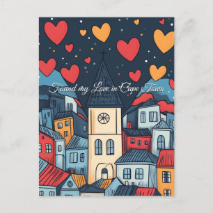 Meine Liebe am Valentinstag in Kapstadt gefunden Postkarte
