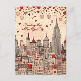 Meine Liebe am Valentinstag in New York City gefun Postkarte
