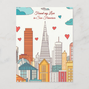 Meine Liebe am Valentinstag in San Francisco gefun Postkarte