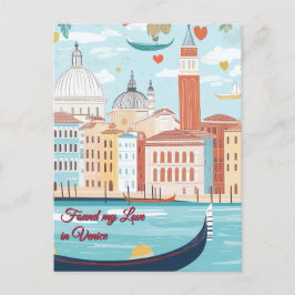 Meine Liebe am Valentinstag in Venedig gefunden Postkarte