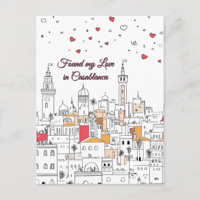 Meine Liebe am Valentinstag von Casablanca gefunde Postkarte (Vorderseite)